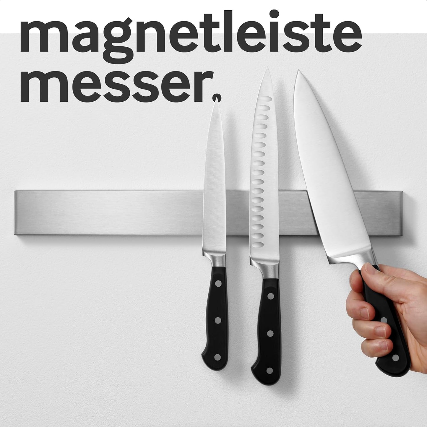 401SS Magnetmesserleiste, 40 cm, Edelstahl