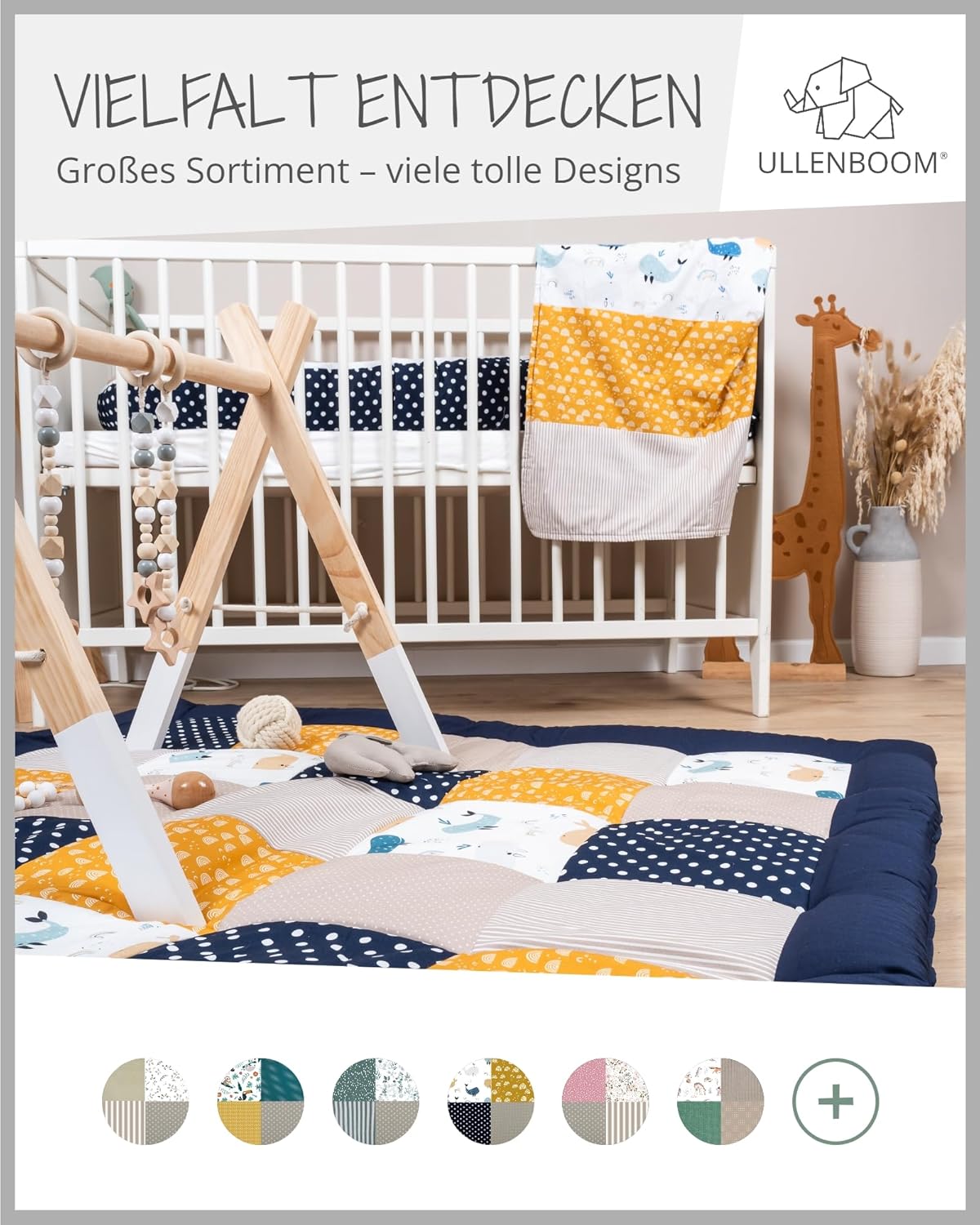 Wale - Krabbeldecke für Baby, Wale