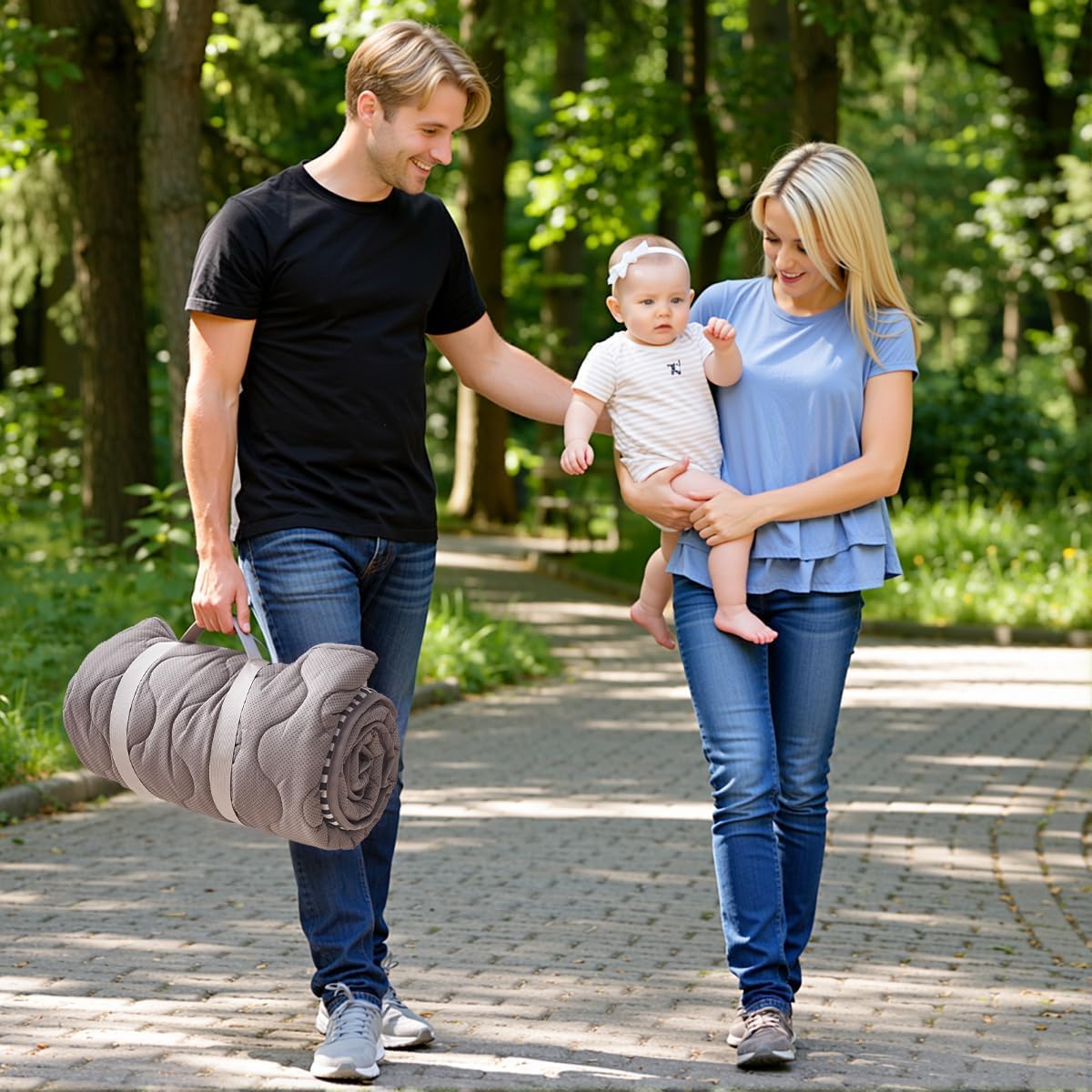 Spielunterlage für Babys, Grün Wald