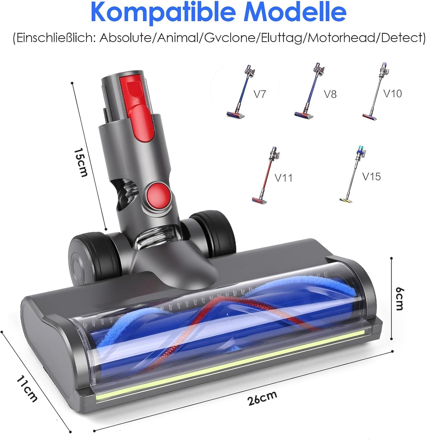 Ersatz-Bodenbürste für Dyson V7-V15 Staubsauger