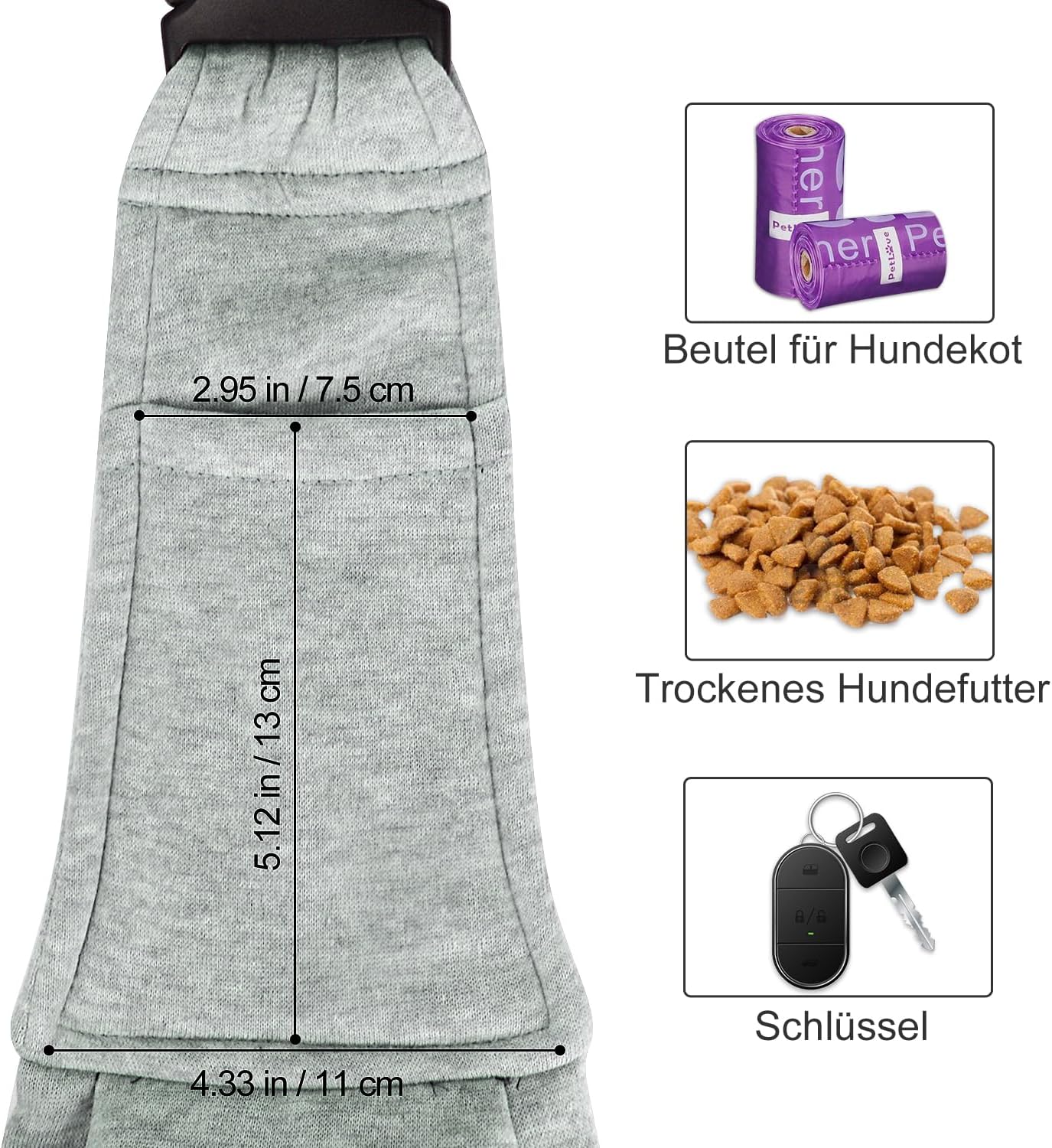 Tragetuch für Haustiere, Hellgrau