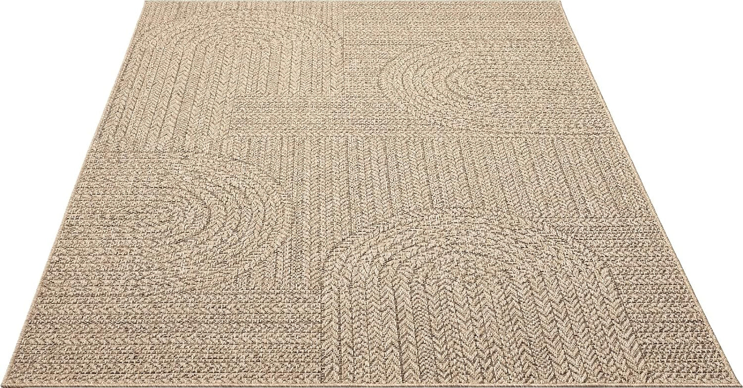 Wetterfester Outdoor-Teppich, 240 x 340 cm Natur-6
