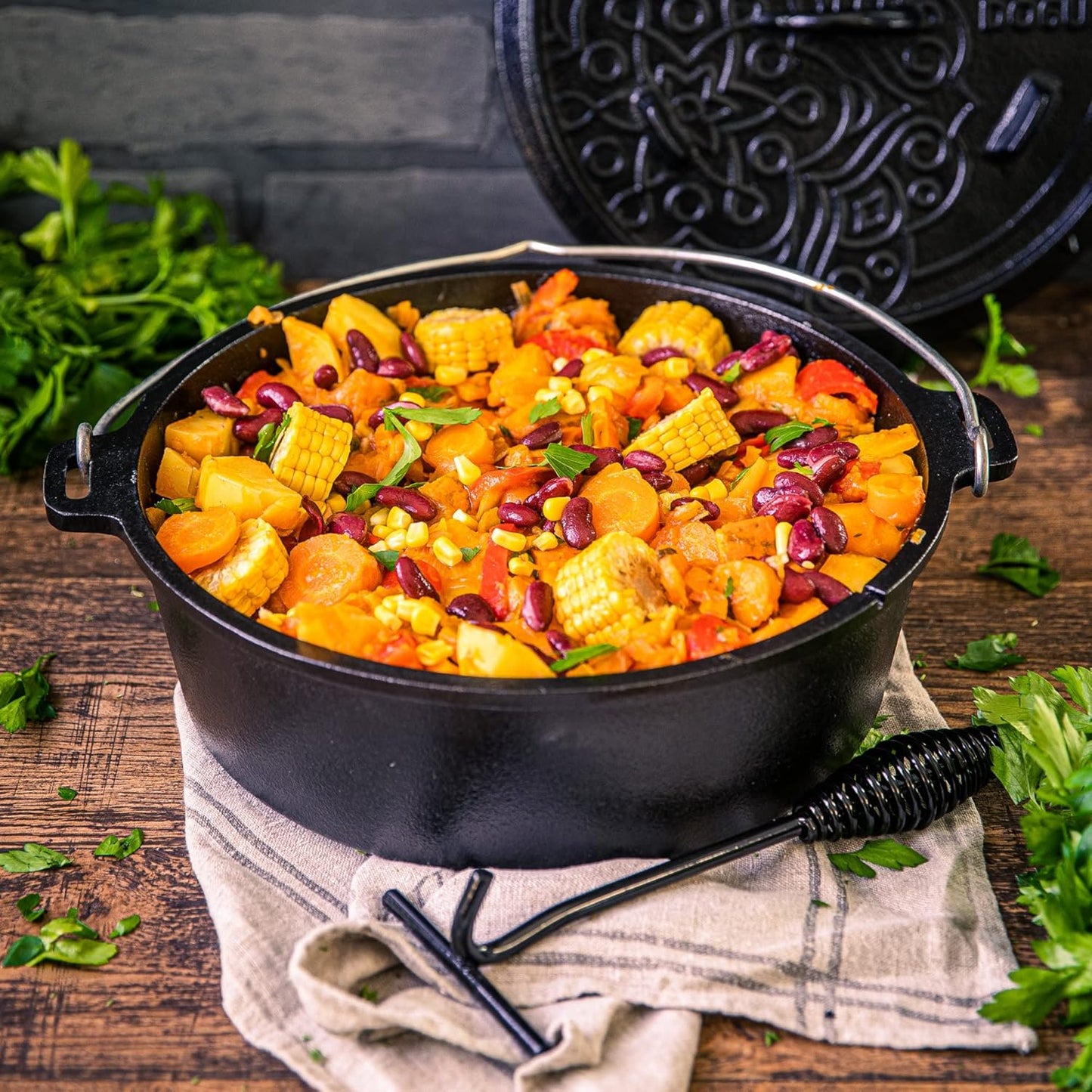 Dutch Oven DO9U mit Pro3+ Beschichtung, 9,0 Liter (DO9U) / Topf ohne Füsse