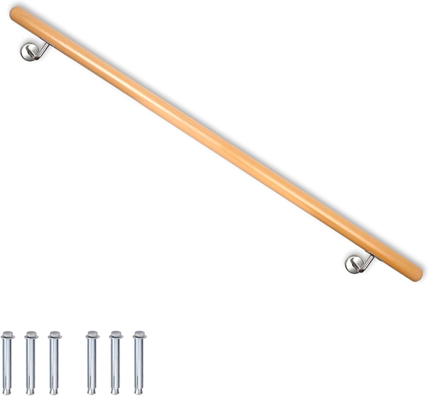 Holzhandlauf für Treppengeländer, 100 cm