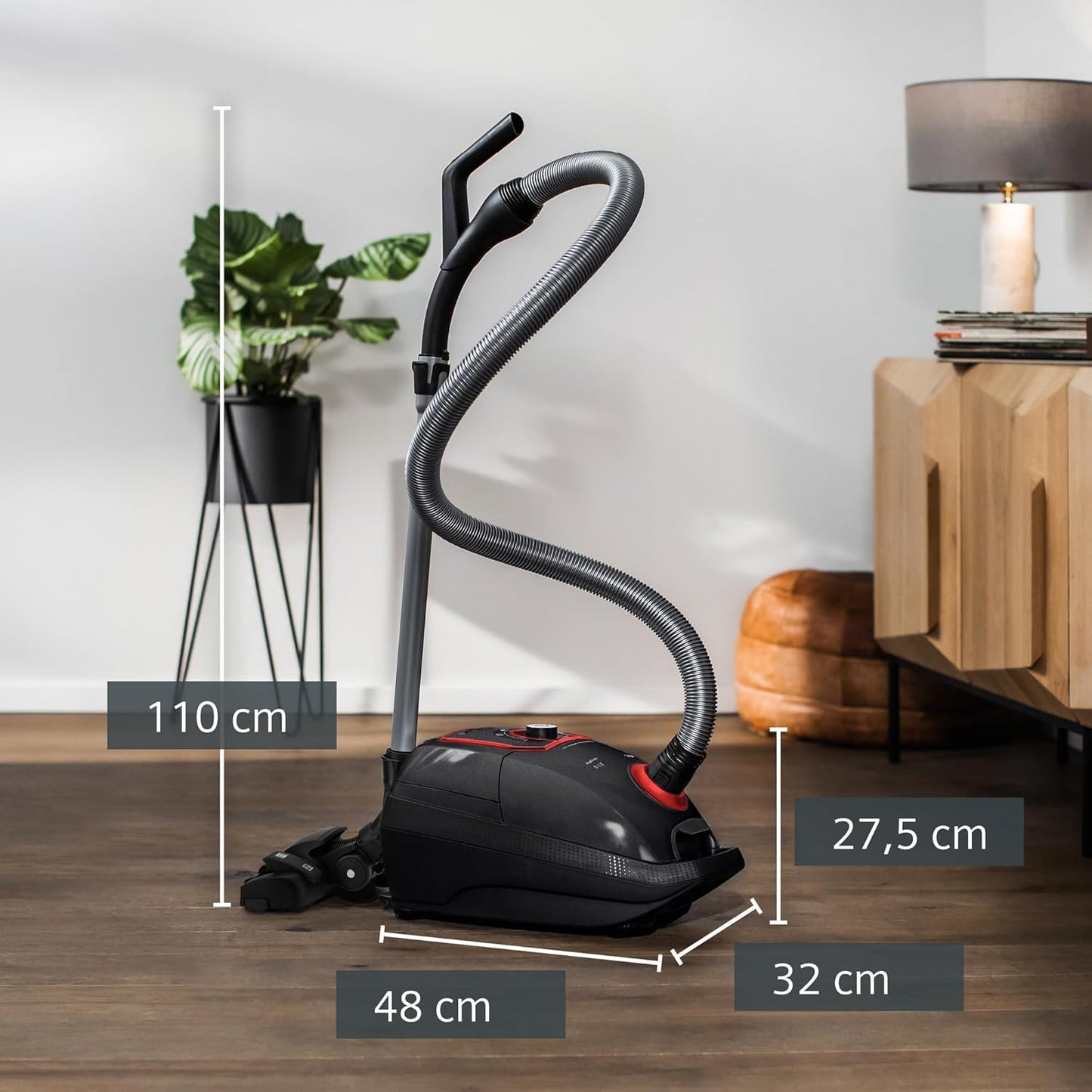VSZ7XTRM Staubsauger mit Beutel, Grau 70dB(A) 15 m Aktionsradius