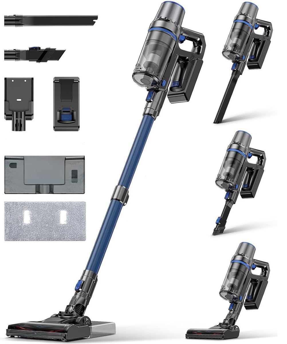 Turbo-A10 Akkustaubsauger mit 35Kpa Saugleistung, Dark Blue