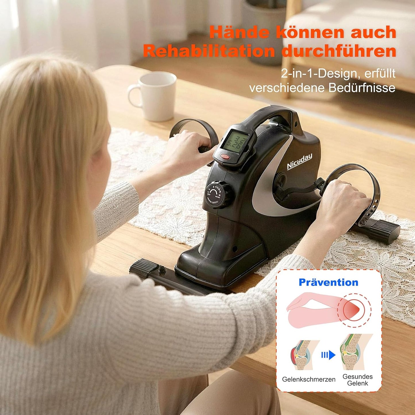 Pedaltrainer für Arm und Bein