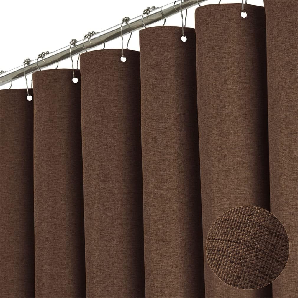 Anti-Schimmel Duschvorhang, Wasserdicht, H200 x B180 cm (1er Pack) Coffee
