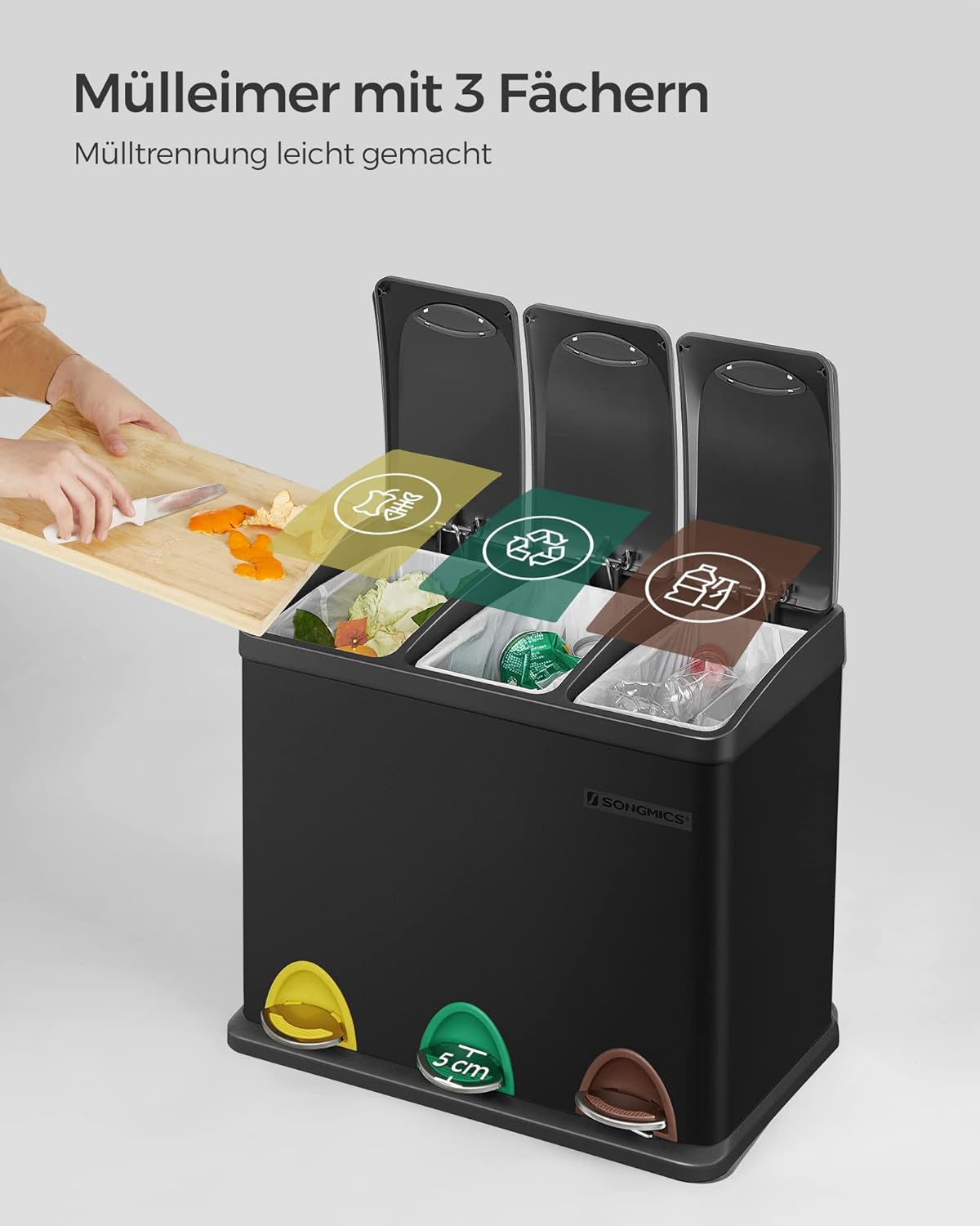 Mülltrennsystem, Schwarz