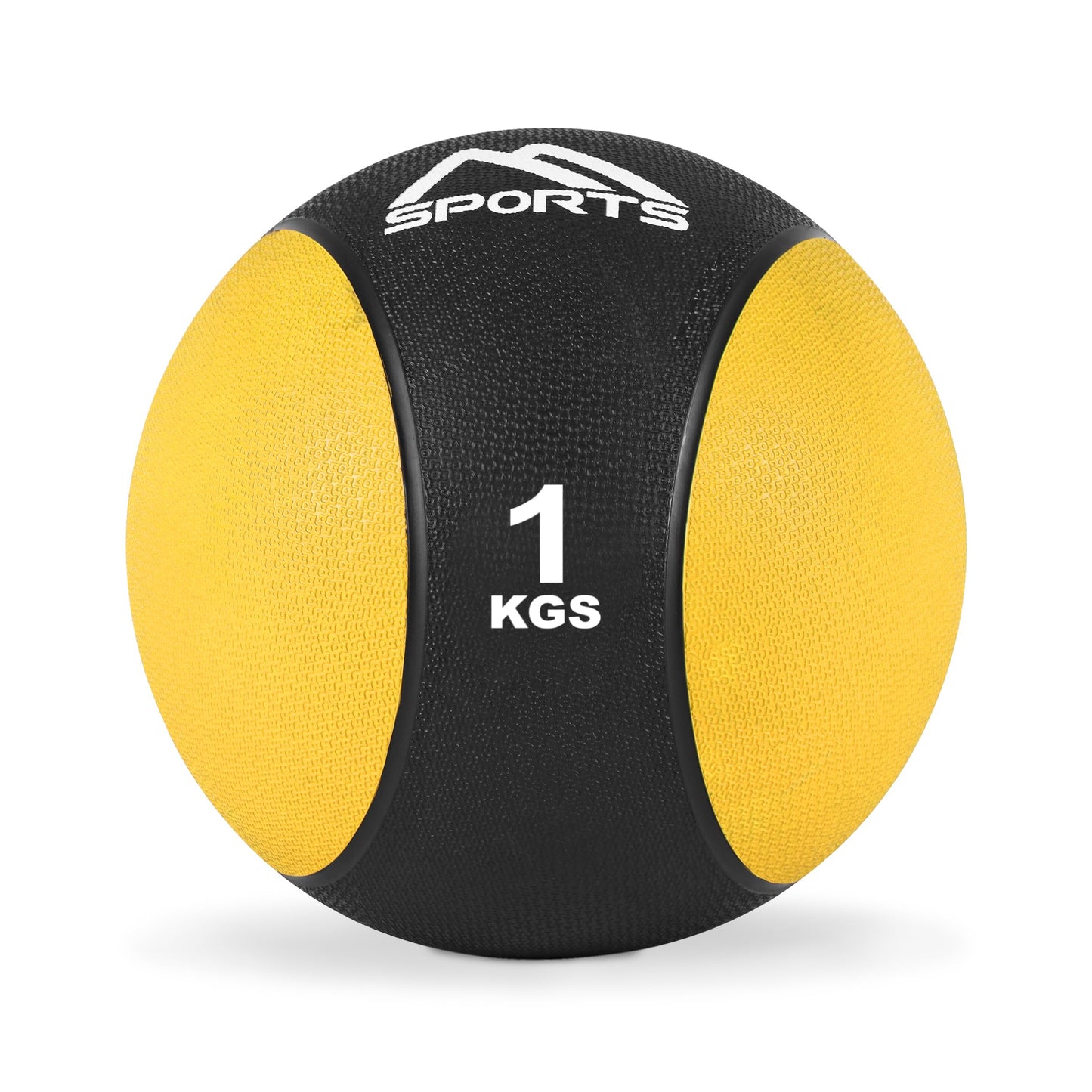 Medizinball mit Übungsposter, 1 kg - Gelb