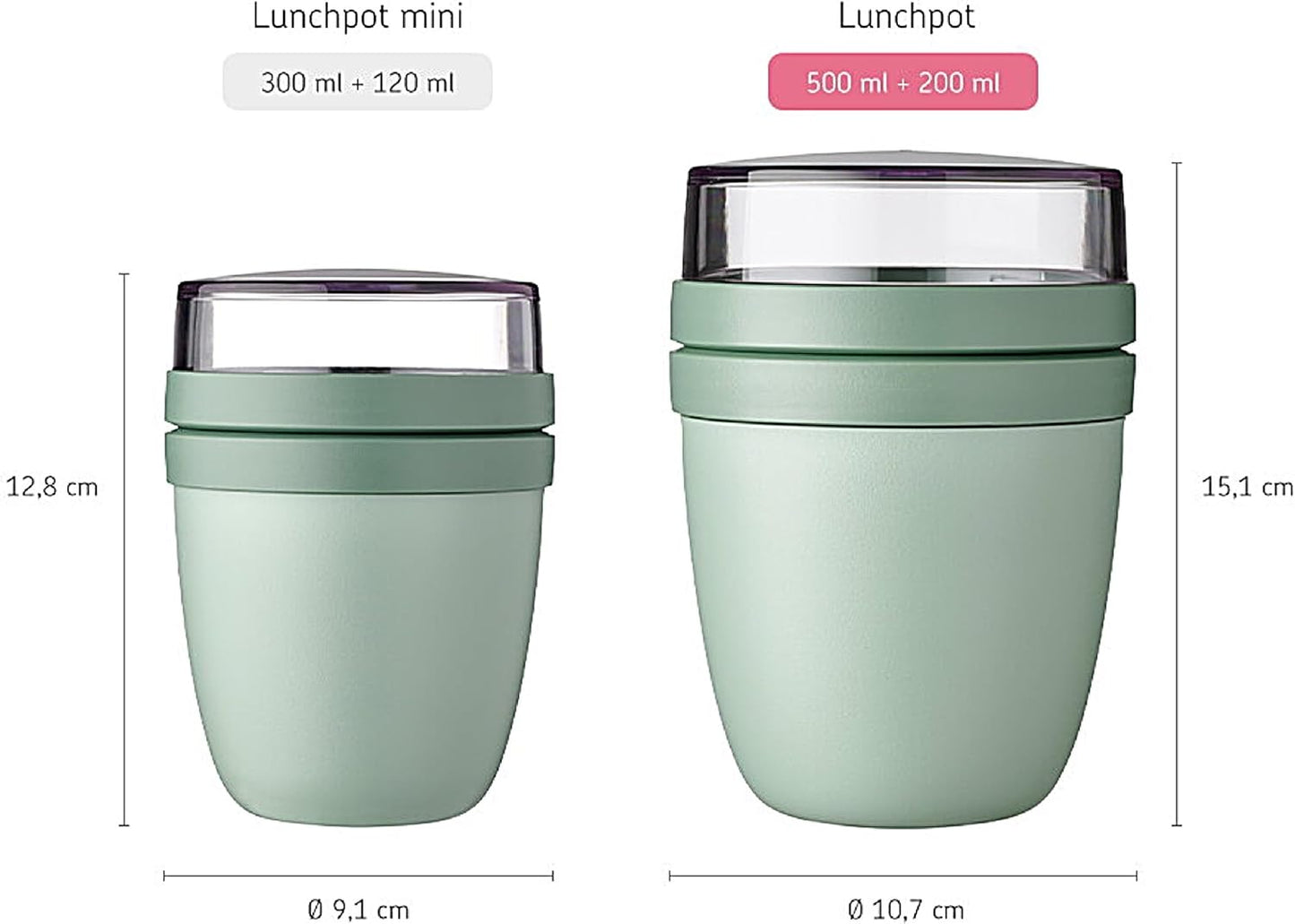 Lunchpot Ellipse Duo Pack, Campus Red Lunchpot Duo Pack