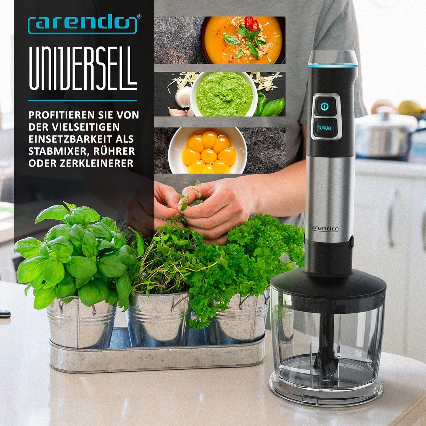 Stabmixer-Set, Schwarz A