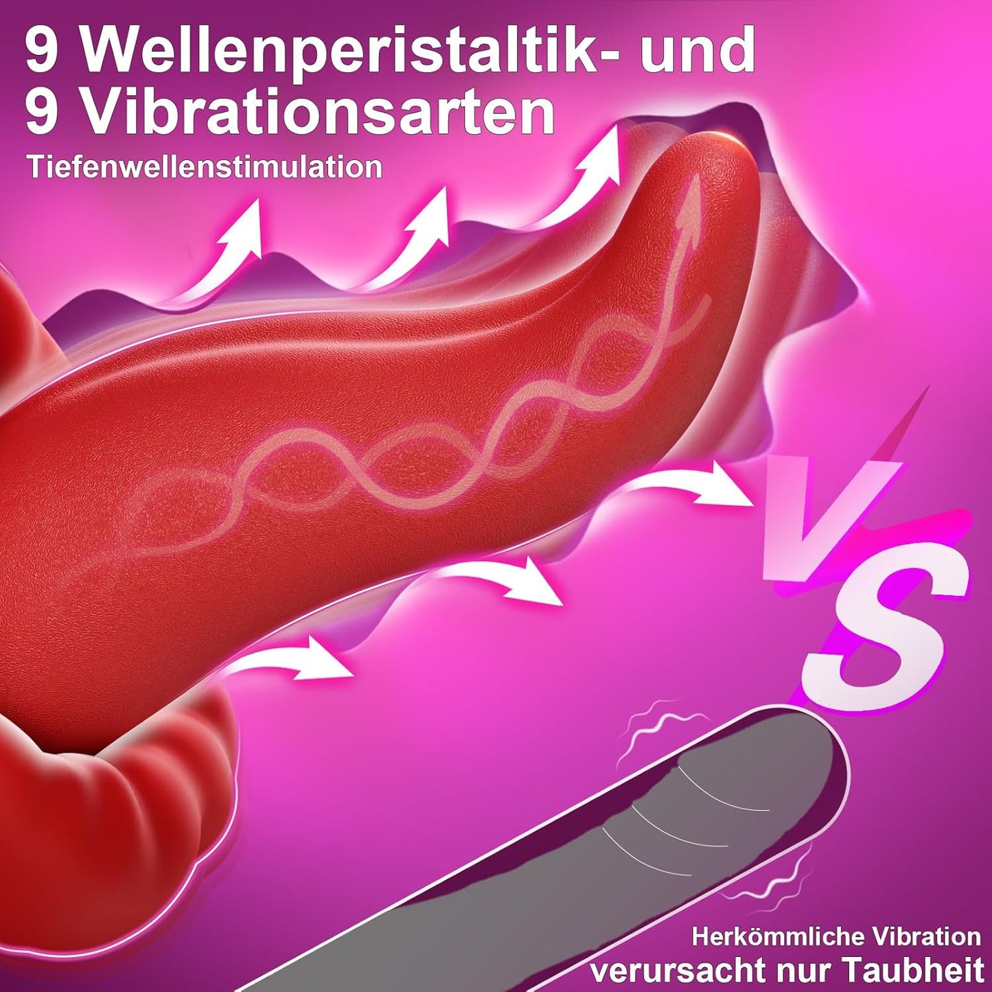 Zungenvibrator mit Klitorisstimulator