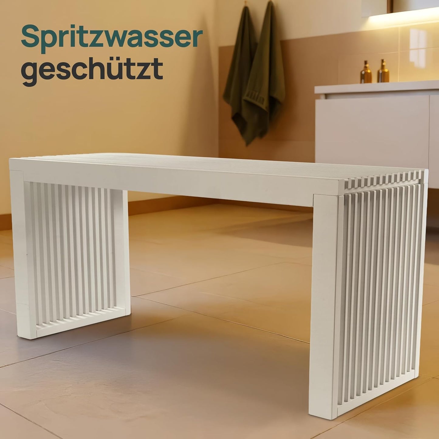Sitzbank für Flur & Esszimmer, Weiss Lang ohne Schuhablage