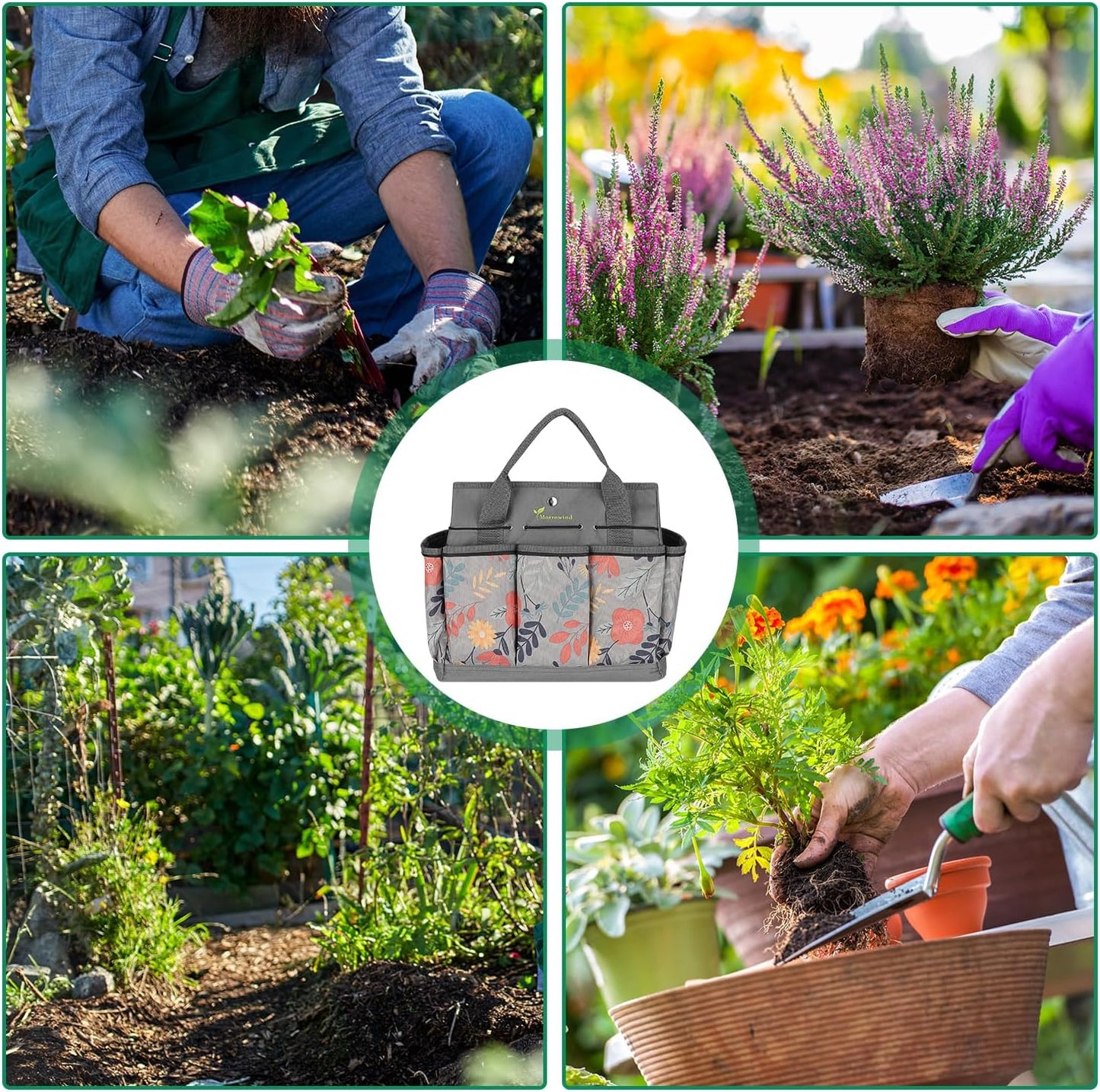 Garten Werkzeugtasche, Floral Rot