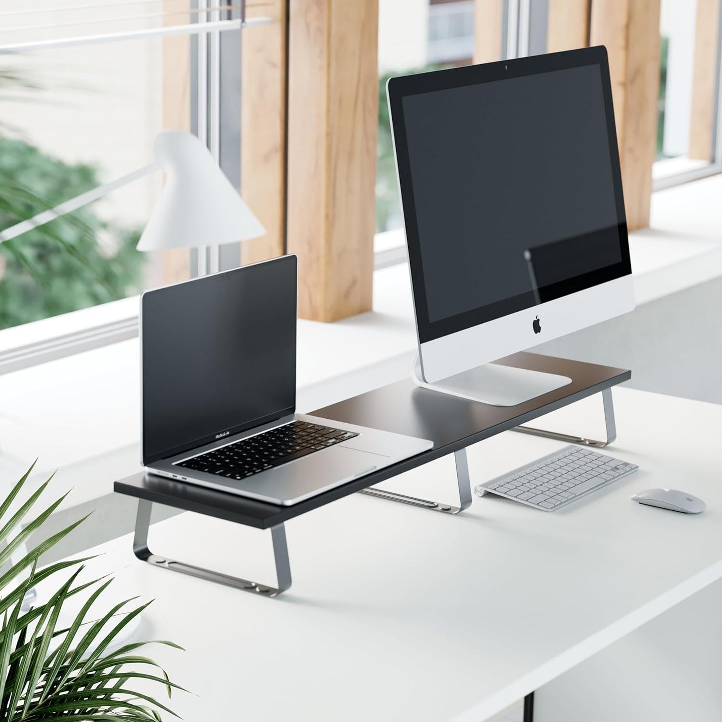 FS0112 Monitorständer für 2 Monitore, Laptop-Ständer FS0112
