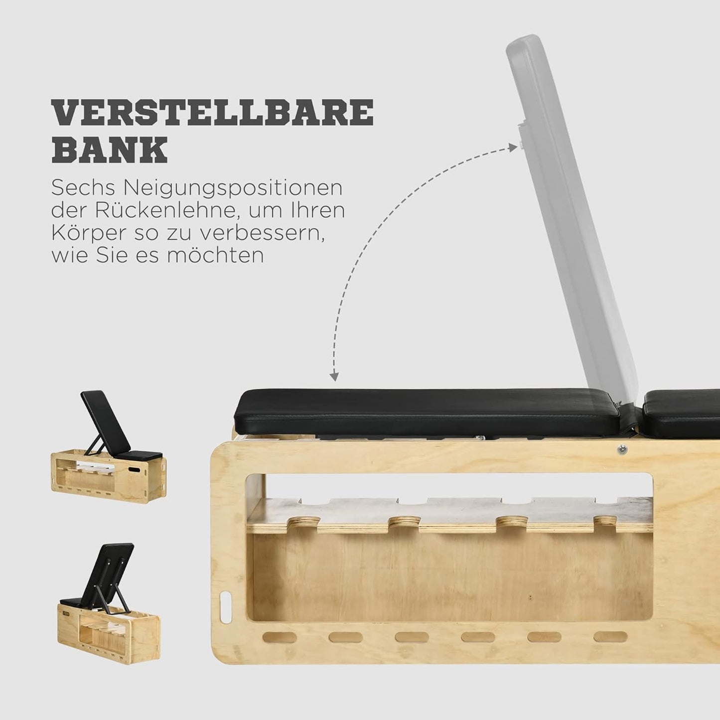 Hantelbank mit Hantelablage
