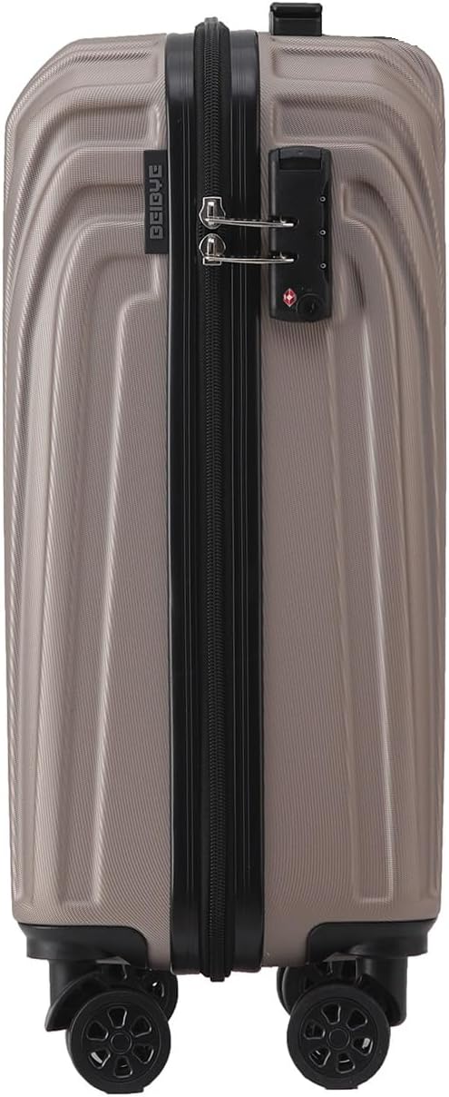 Rollkoffer mit TSA-Schloss, Champagner 55 cm