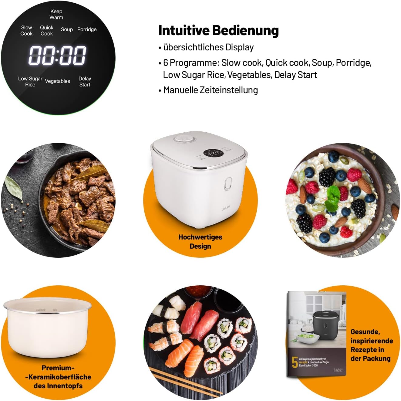 Rice Cooker 3000AT, Weiss