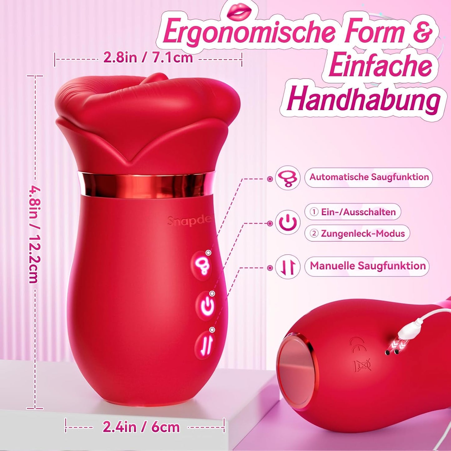 Vibratorenset für Frauen mit KI-App und Leckvibrationen