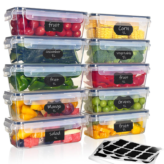 10-teiliges Frischhaltedosen Set mit Deckel, GO10PCS1L