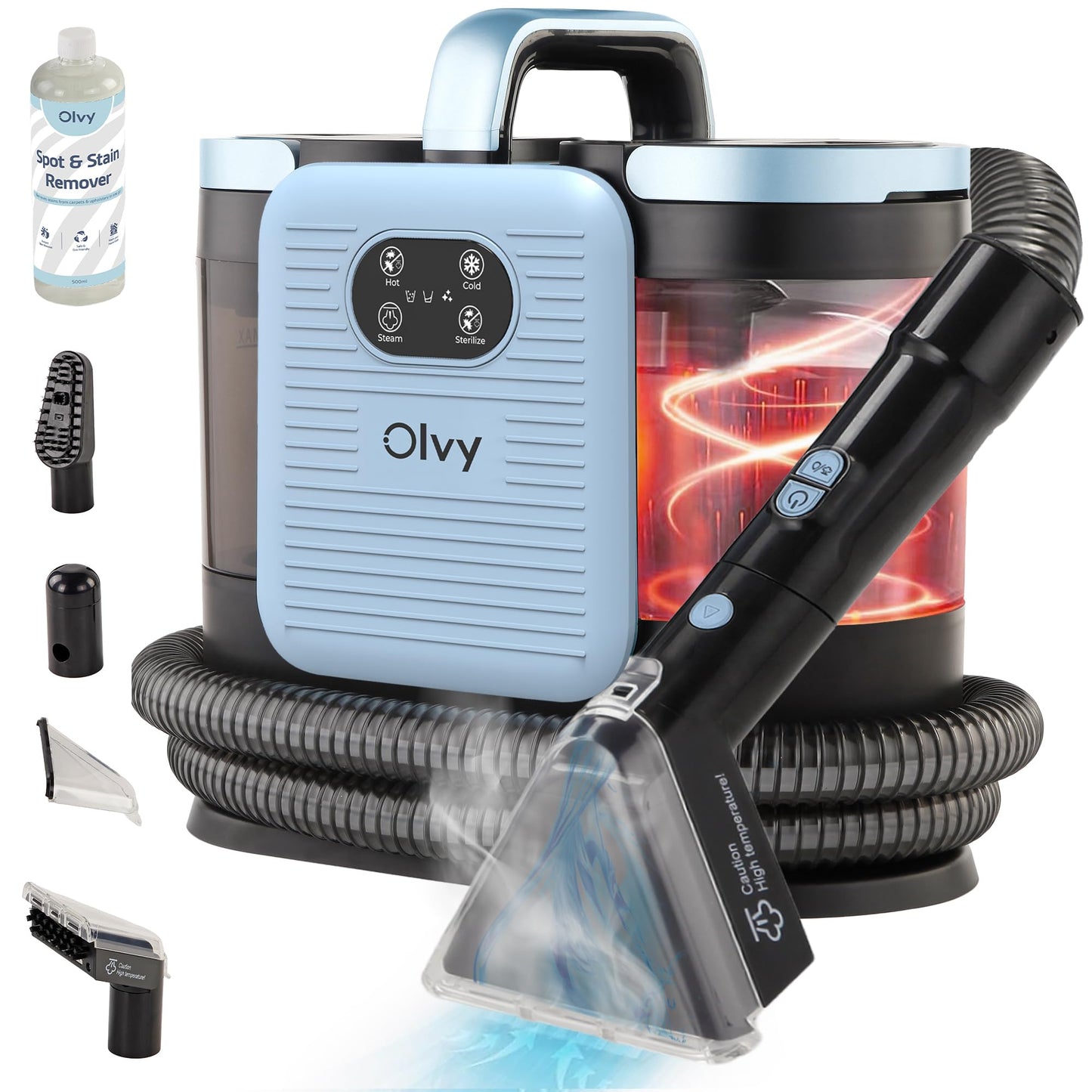 Teppichreiniger mit Zubehör, Black/Blue