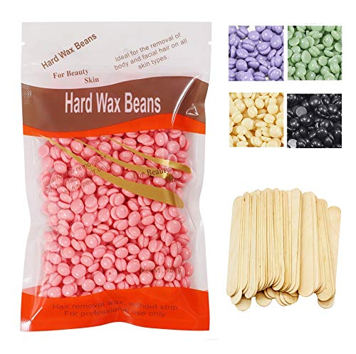 Enthaarungsset, 500g Wachsbohnen + 50 Stücke Holzspateln