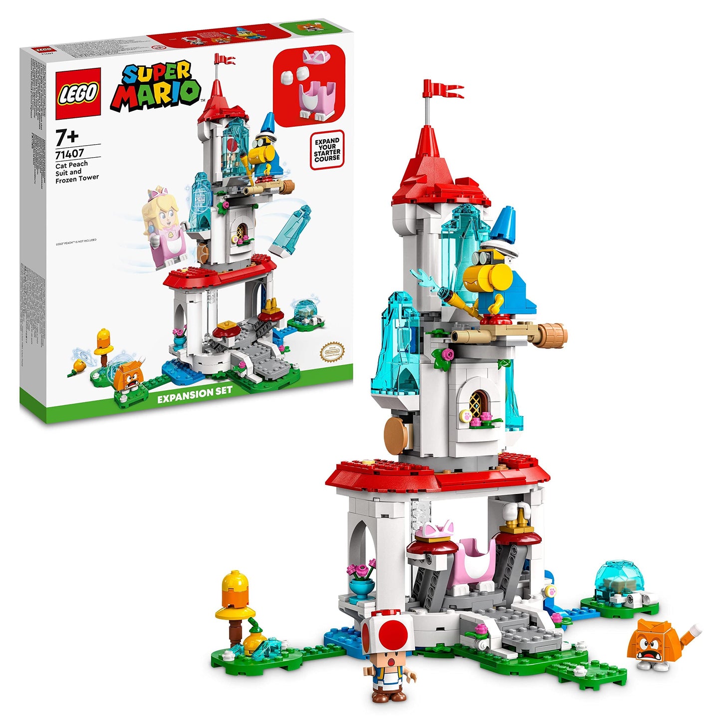 71407 Super Mario Katzen-Peach-Anzug und Eisturm – Erweiterungsset, Konstruktionsspielzeug