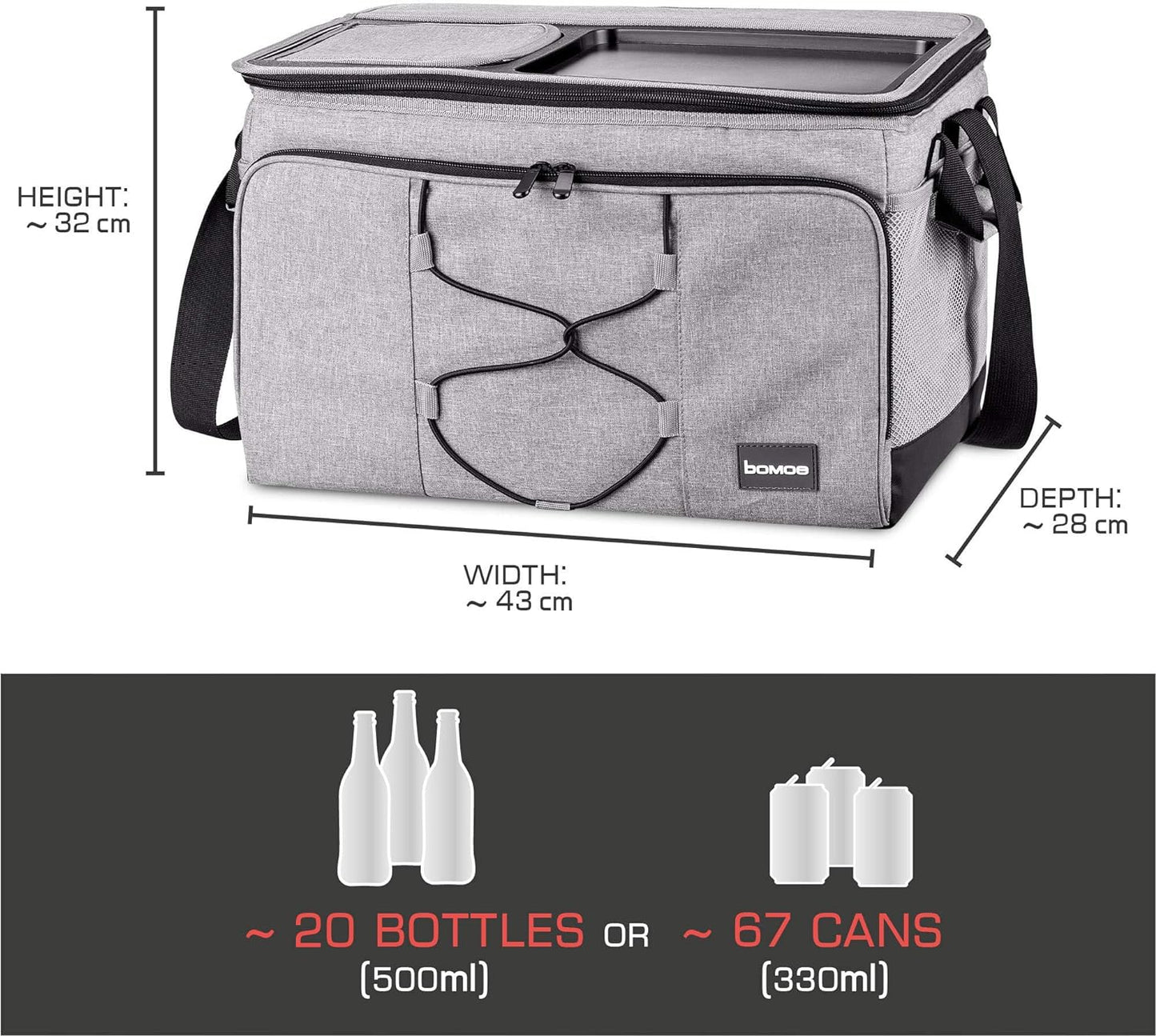 Kühltasche Icebreezer KT43, Grau-Grösse M: 45l