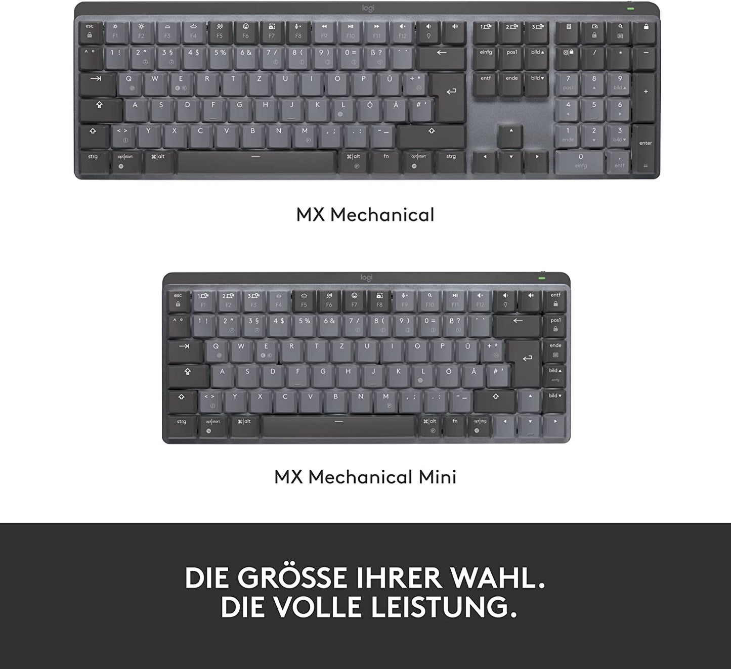 MX Mechanical Mini, Tastatur, Graphit Taktil (leises Tippen) Kompakt