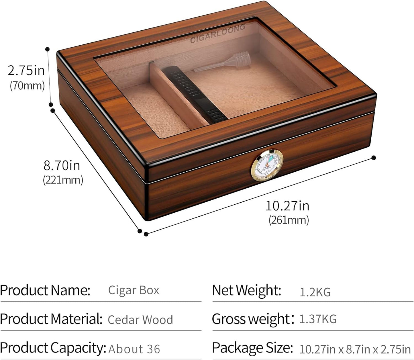 Zigarren Humidor, Braun