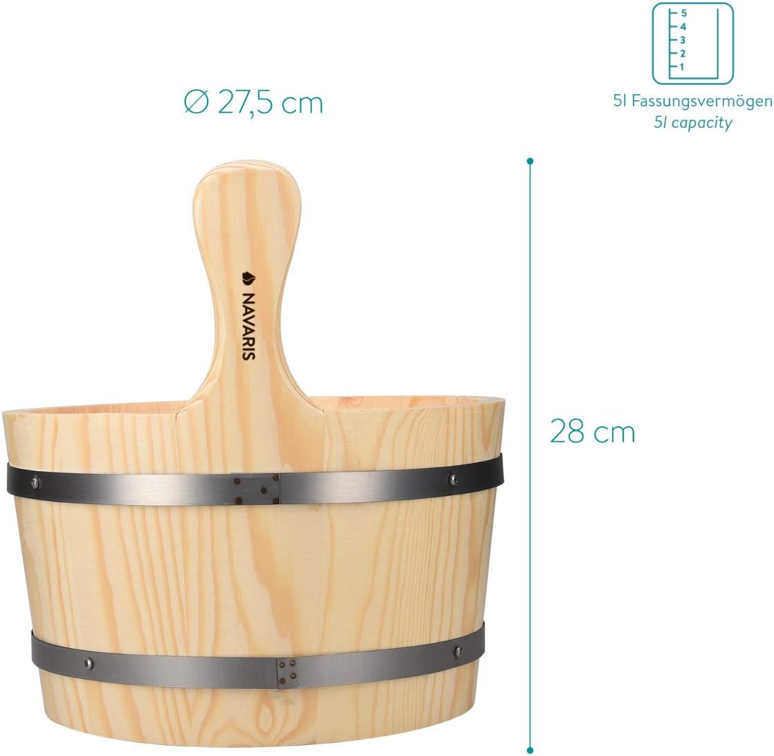 Sauna Zubehör Set, Hellbraun, 3 Unité (Lot de 1)