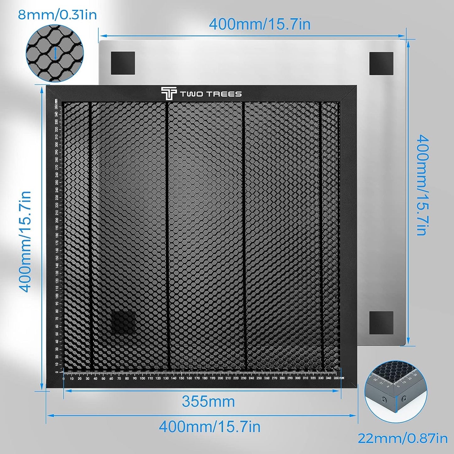 Wabentisch für Lasergravierer, Grösse: 400x400mm