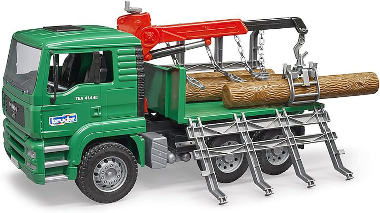 MAN Holztransport-LKW mit Ladekran 02769