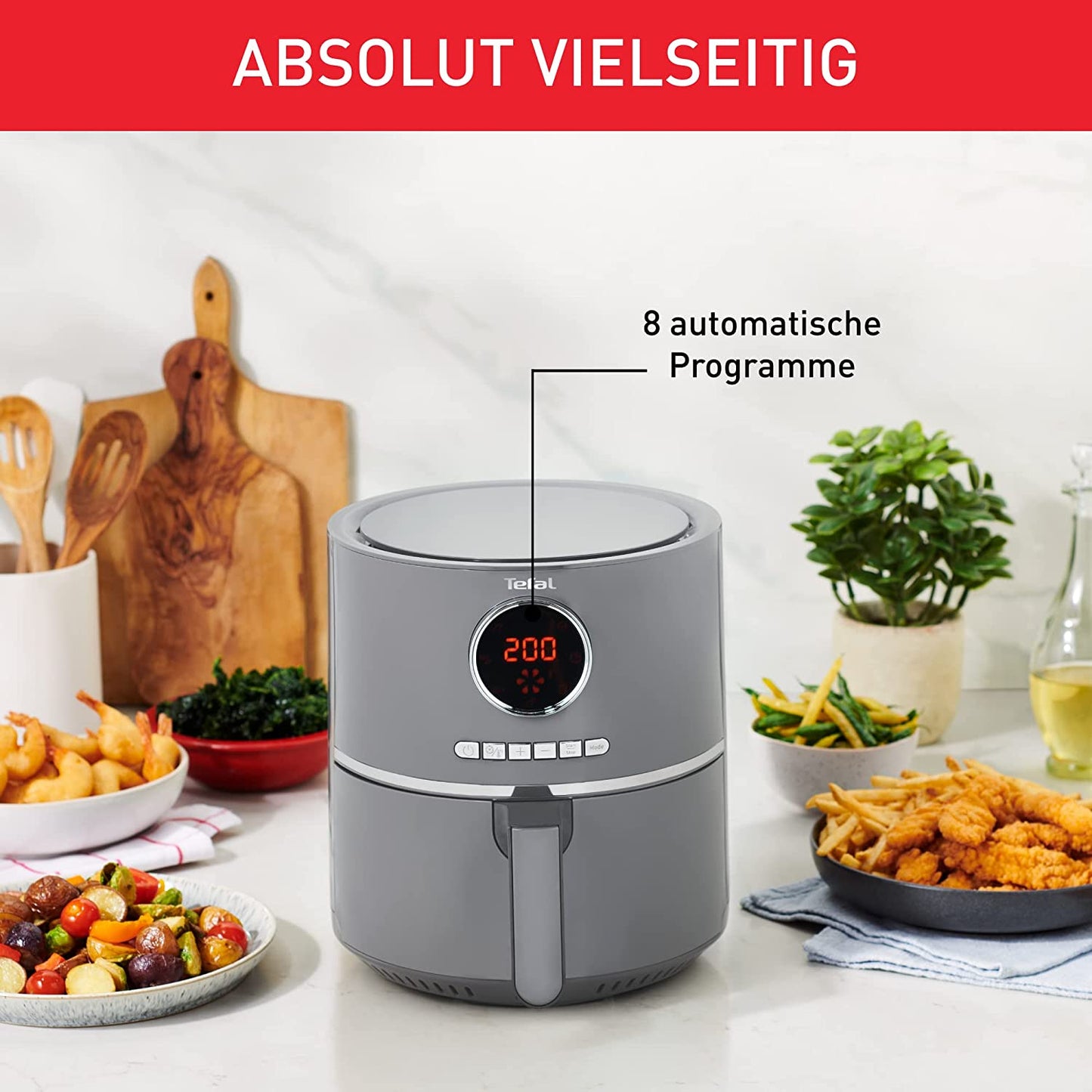 Ultra Fry Digital EY111B, Heissluftfritteuse, Grau