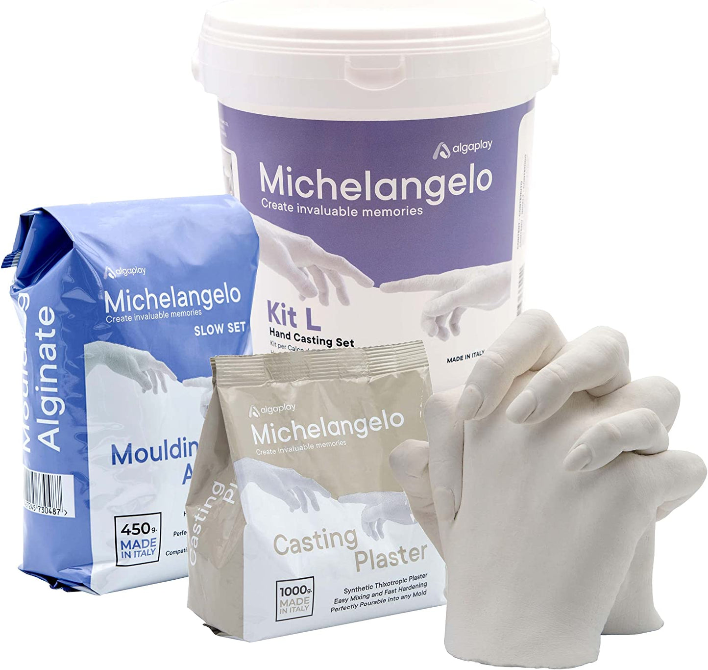 Hand-Gipsabdruckset, 2 Hände KIT LARGE