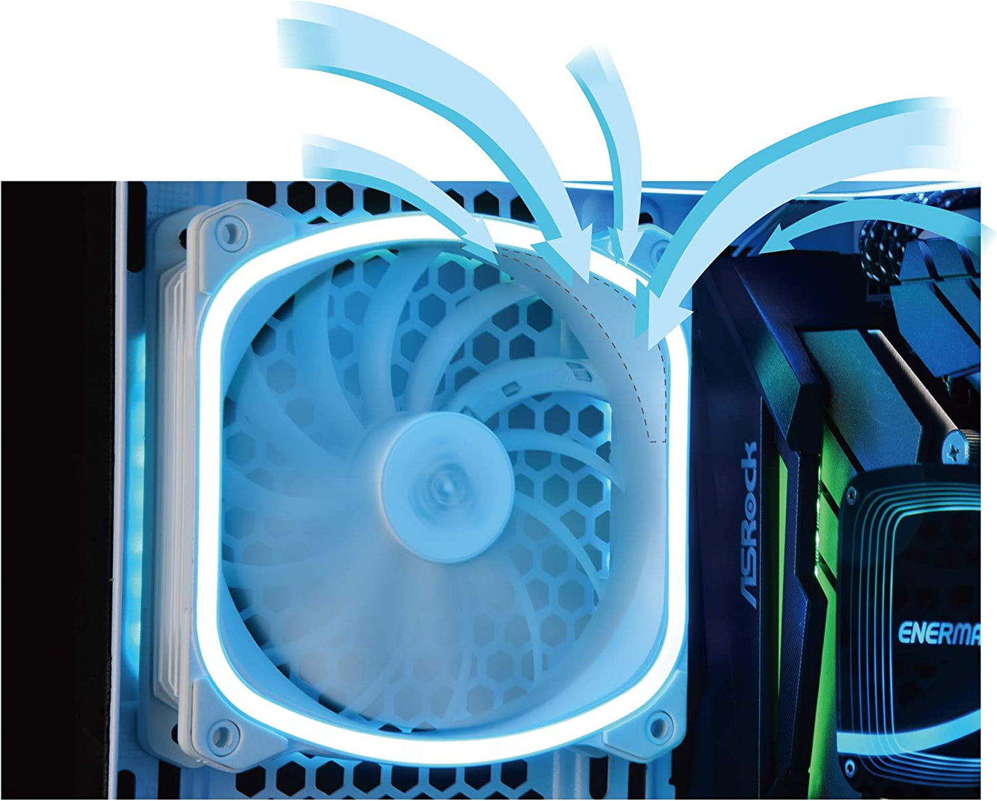 SquA RGB White 3 Pack 120x120, Gehäuselüfter