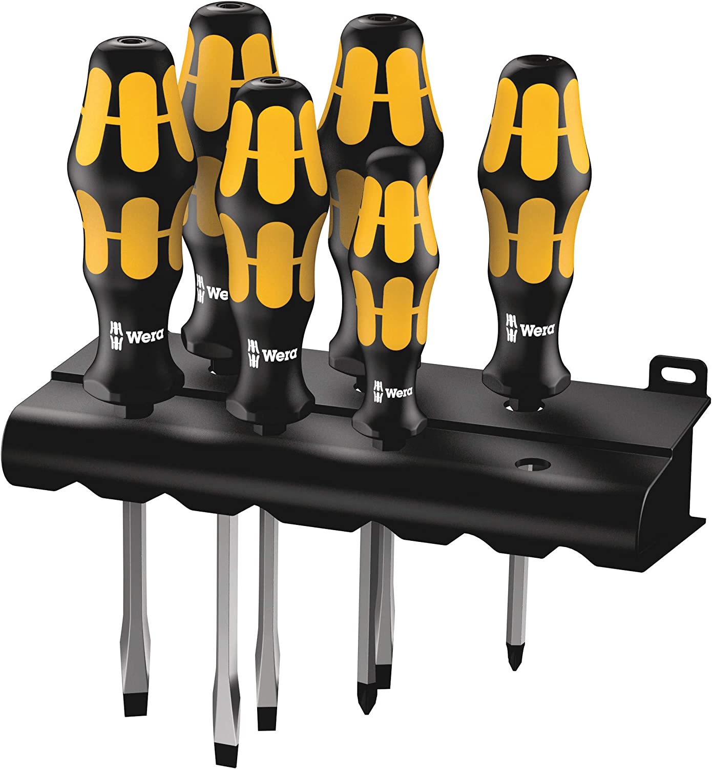 932 S/6 Schraubendrehersatz Kraftform + Rack, 6-teilig