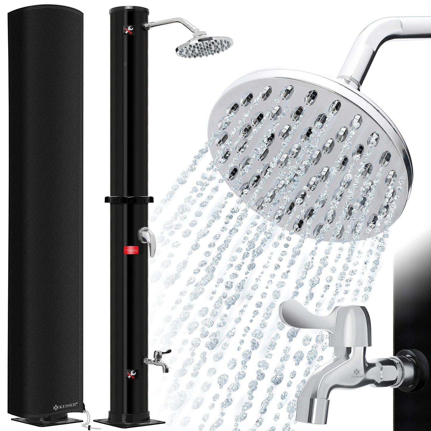Solardusche, 40 Liter, Schwarz