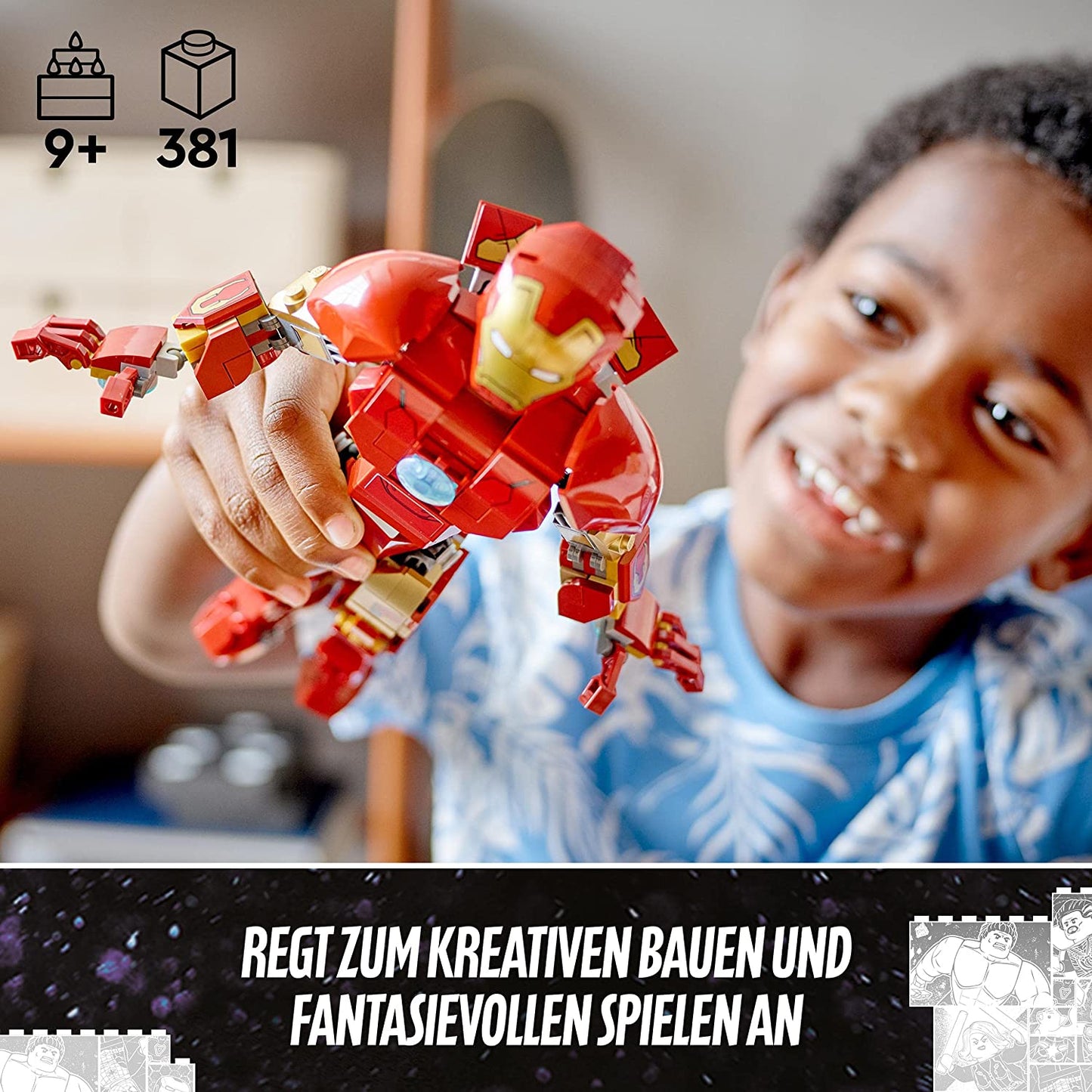 76206 Marvel Super Heroes Iron Man Figur, Konstruktionsspielzeug