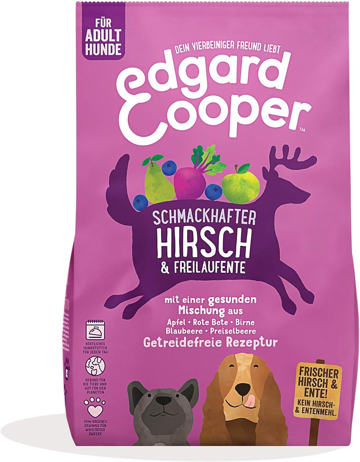 Hundefutter trocken, Hirsch & Ente 7 kg