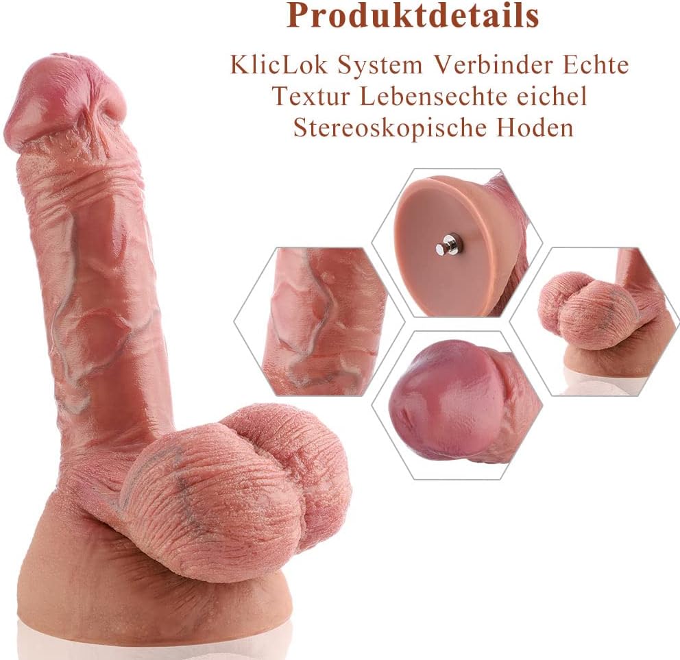 Dildoaufsatz, 8,46''Silikondildo mit Kugeln