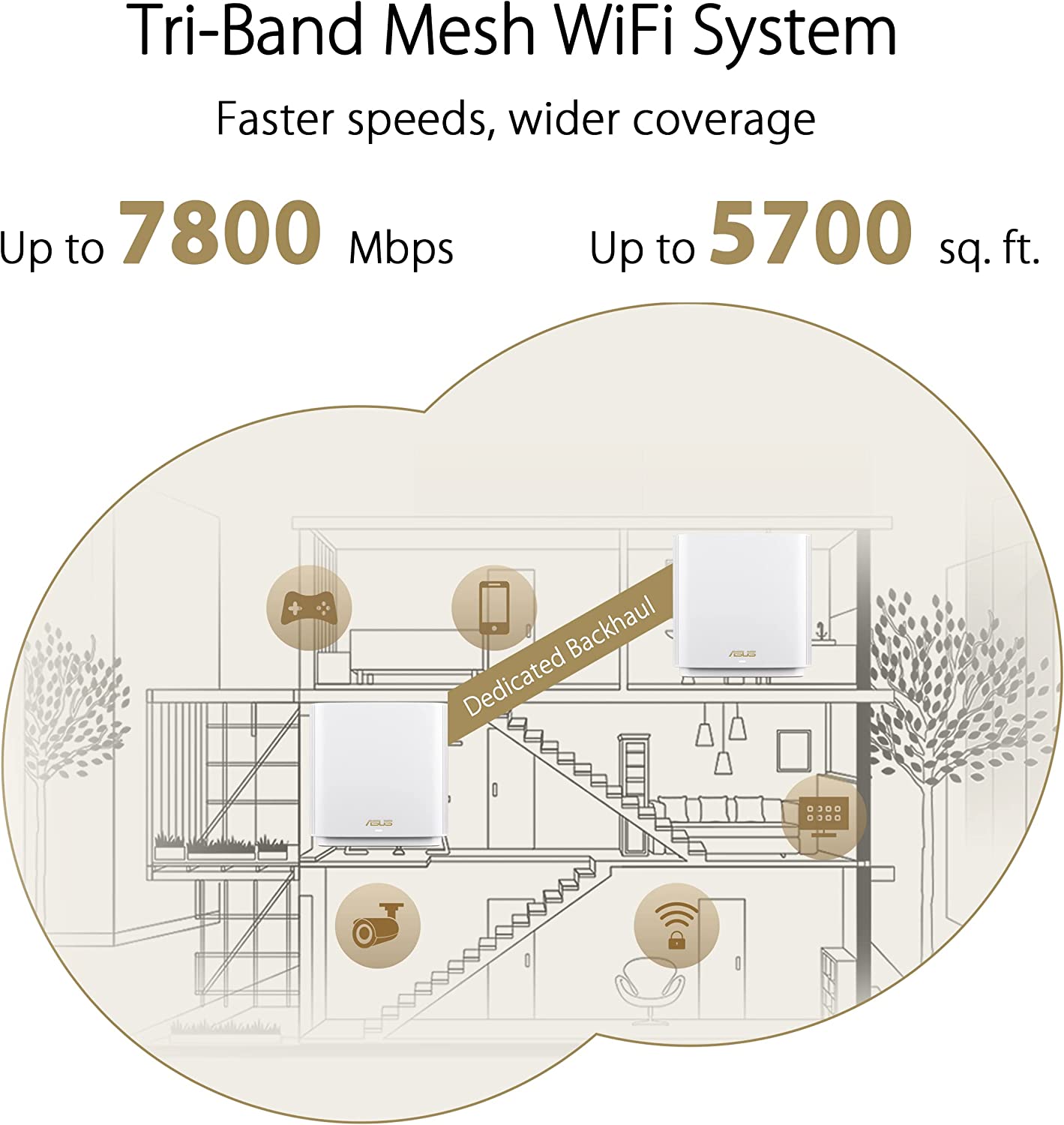 ZenWiFi XT9, Mesh Router, XT9 1er Pack Schwarz