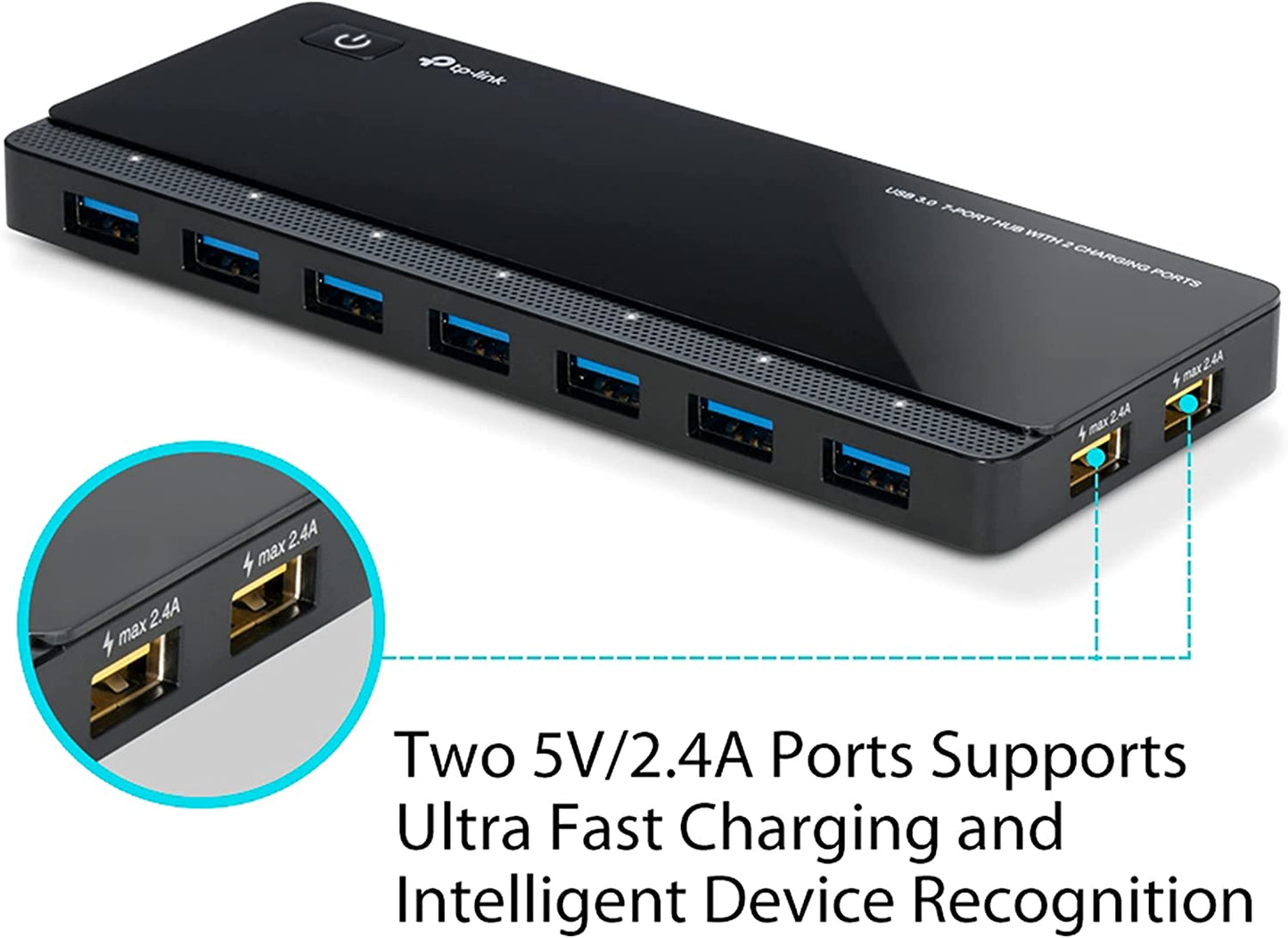 7-Port-USB-3.0-Hub mit 2 Ladeports (UH720), USB-Hub