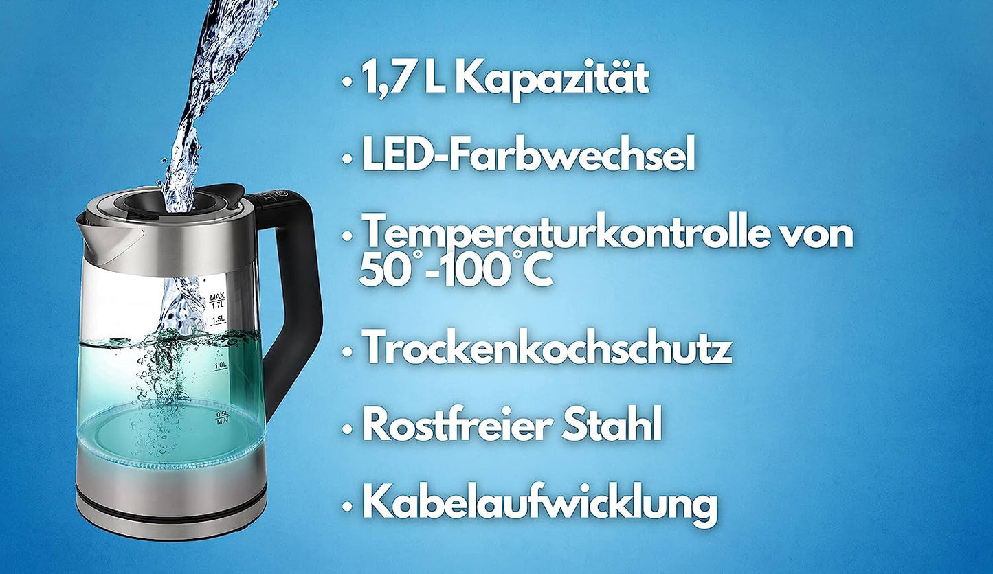 Glas Wasserkocher