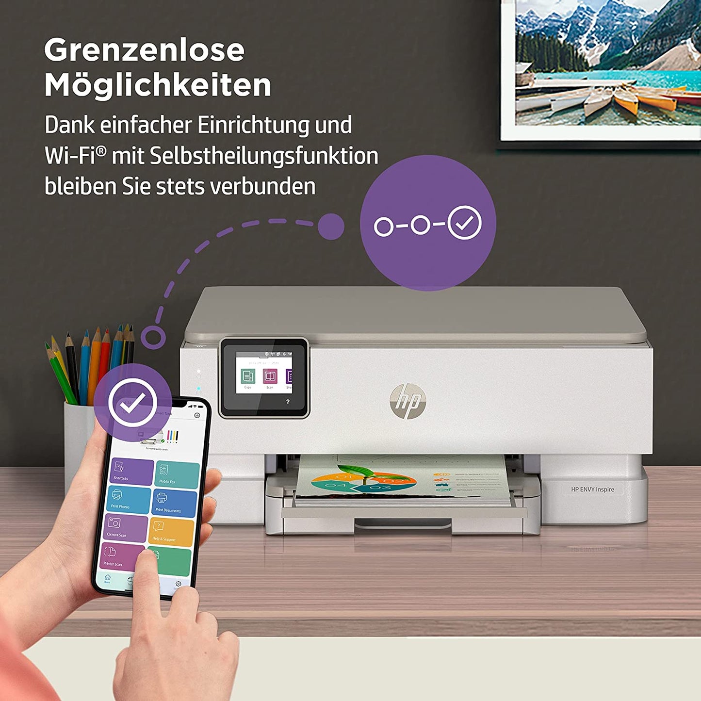 ENVY Inspire 7220e All-in-One, Multifunktionsdrucker, Ohne Stapeleinzug