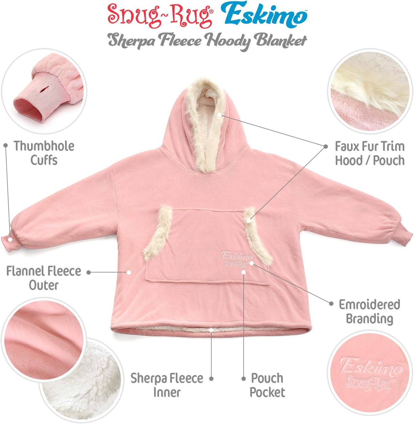 Eskimo Hoodie, Quarz Rosa