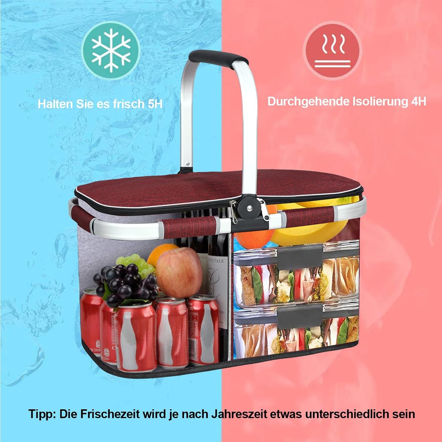 Kühltasche, Wine Red