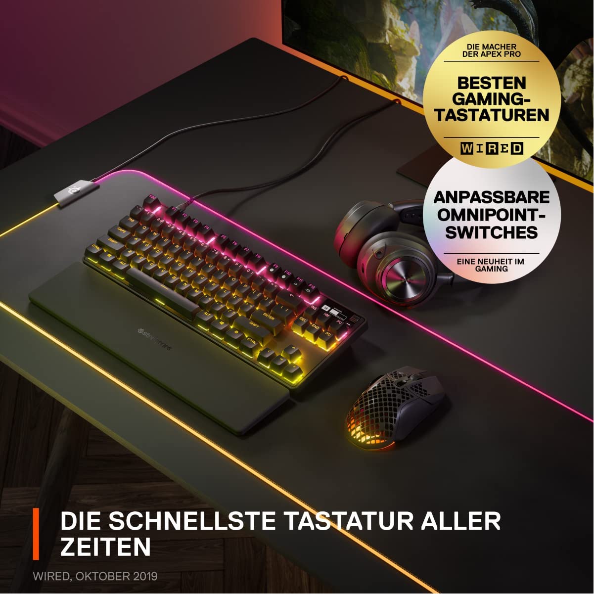 Apex Pro TKL, Gaming-Tastatur, Kabelgebunden TKL (2023) Deutsches QWERTZ