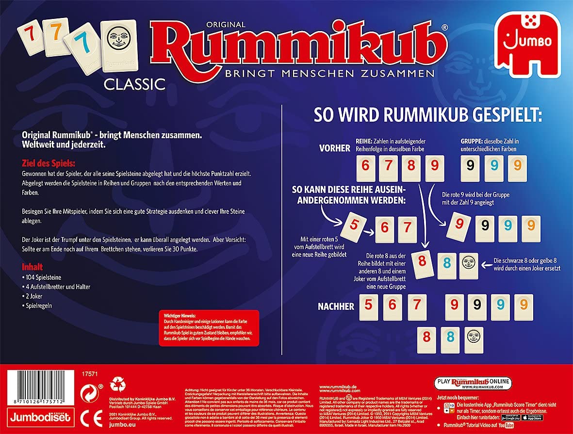 Original Rummikub Classic, Brettspiel, Classic